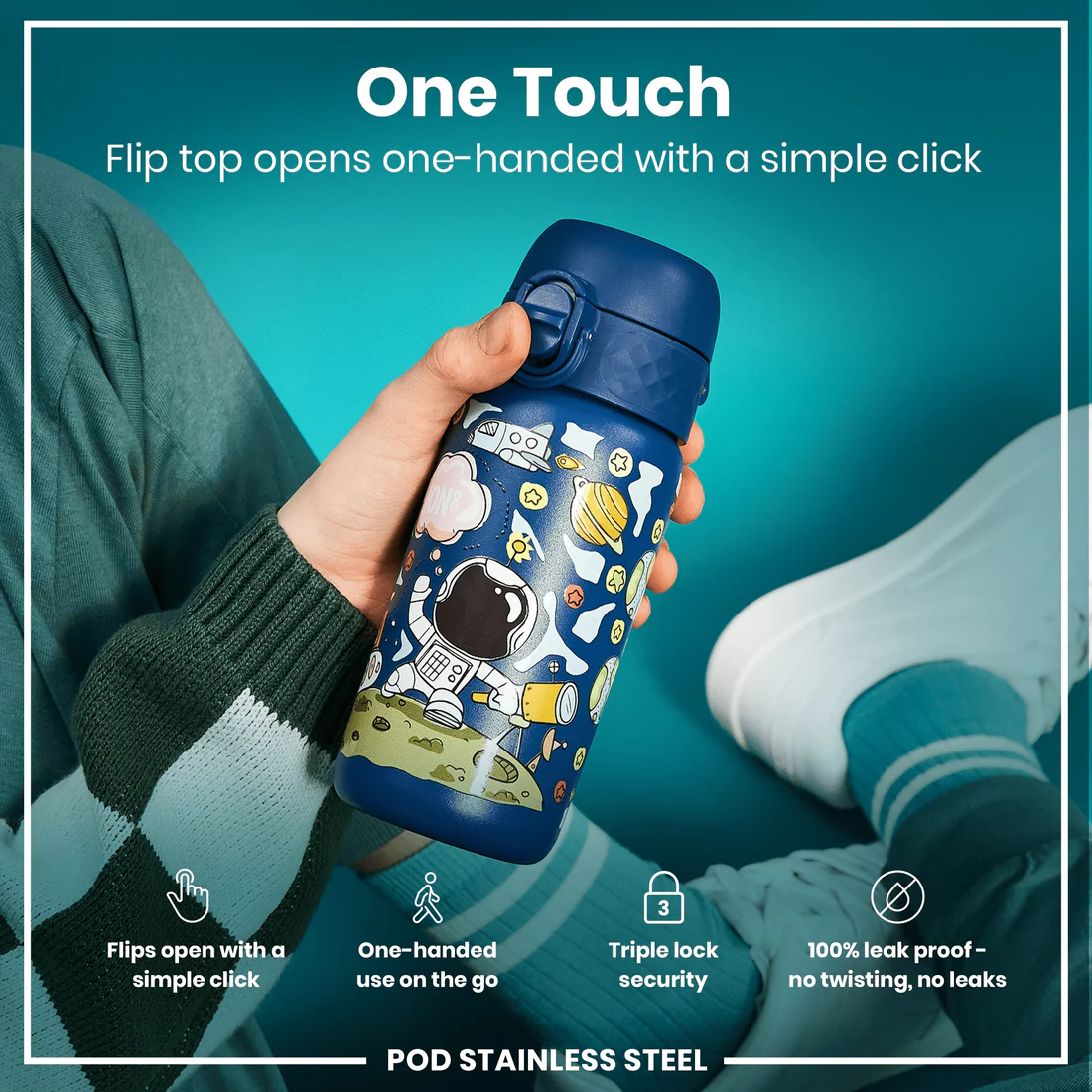 Ion8 Pod 400ml Stainless Steel Space