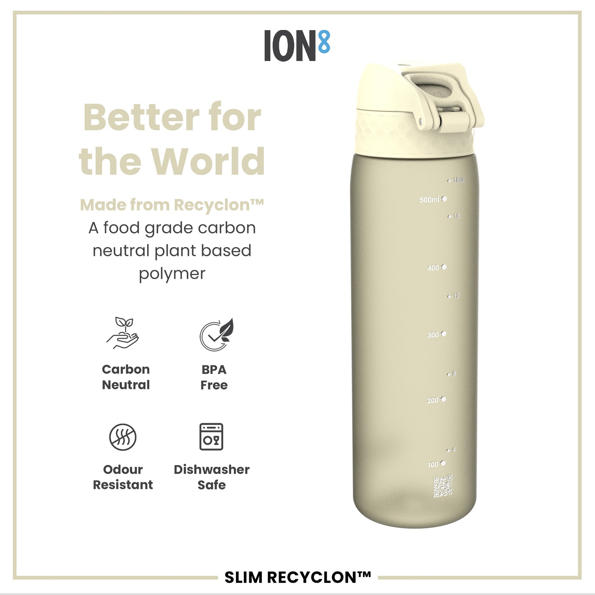 Ion8 Slim 500ml Waterbottle