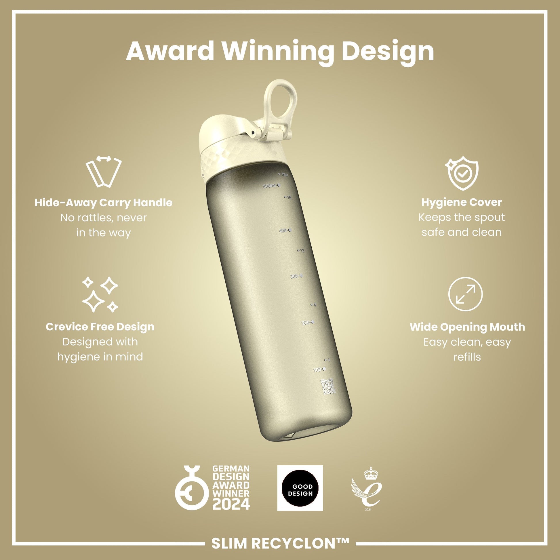 Ion8 Slim 500ml Waterbottle