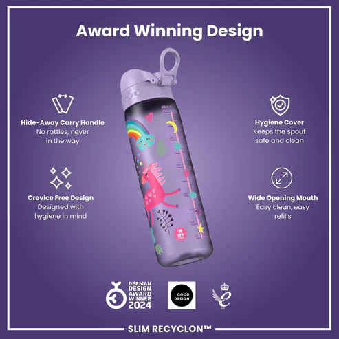 Ion8 Slim 500ml Waterbottle Unicorn