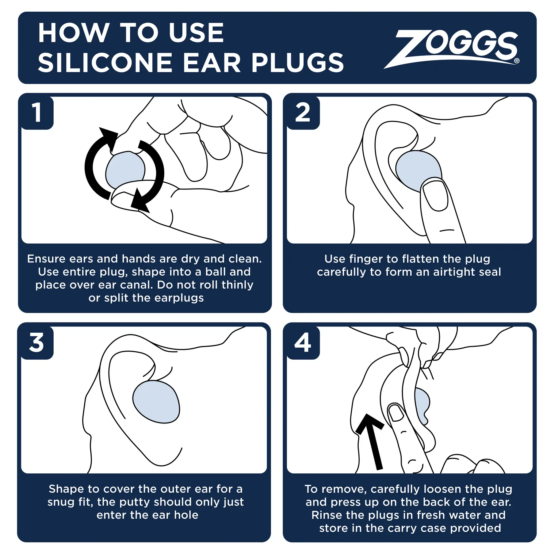 Zoggs Silicone Ear Plugs