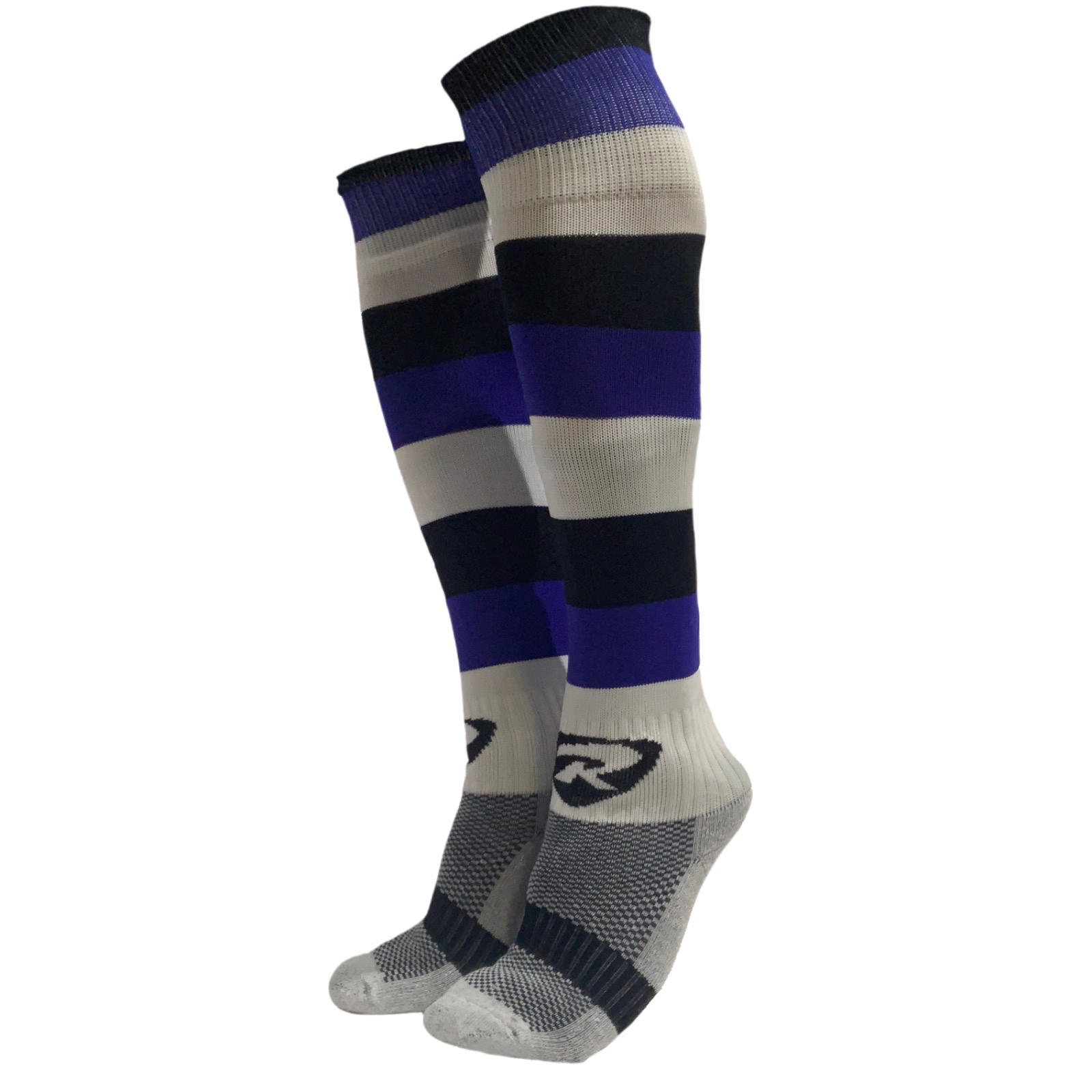 Rugbytech Hooped Sock (Sizes 12-2)