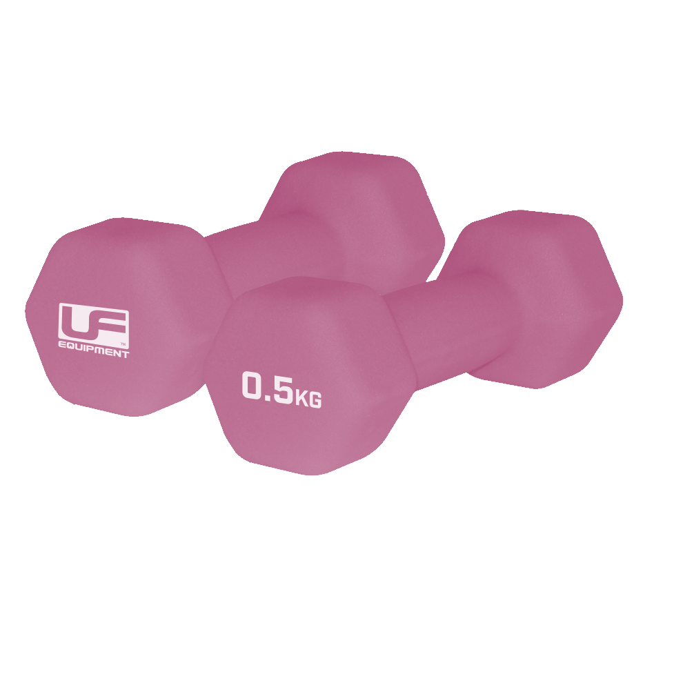 UFE Hex Dumbbells Neoprene Covered (Pair) (Pink, 2 x 0.5kg)