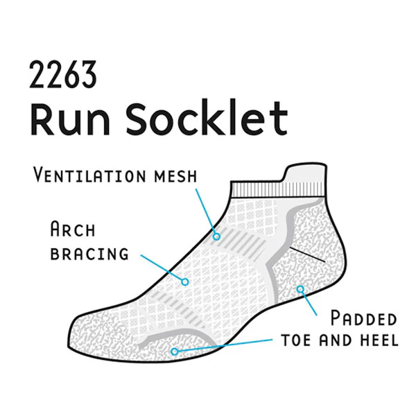 1000 Mile Ladies Run Socklet 2 Pack Sock