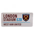 West Ham FC Street Sign