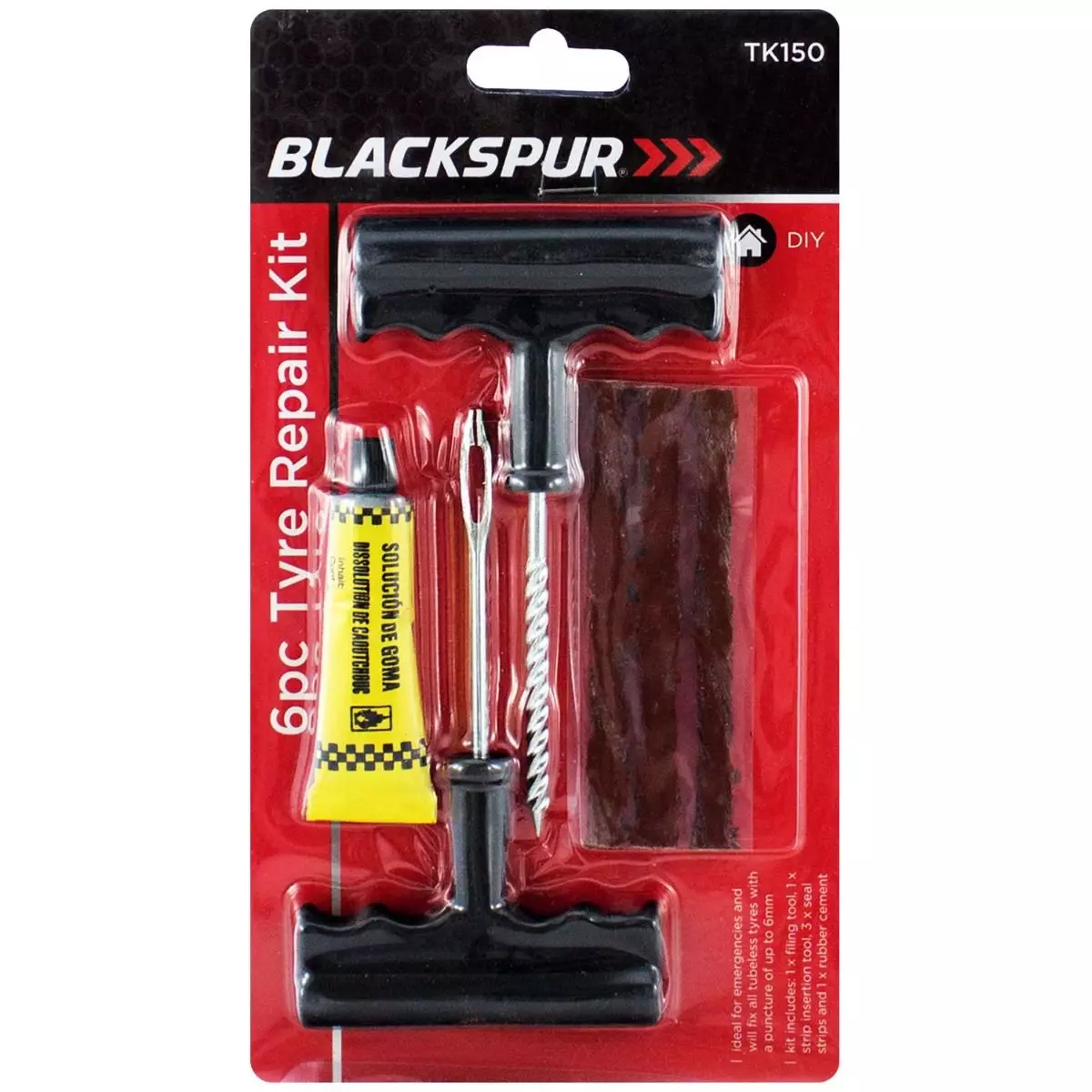 Blackspur 6 Piece Tyre Repair Kit