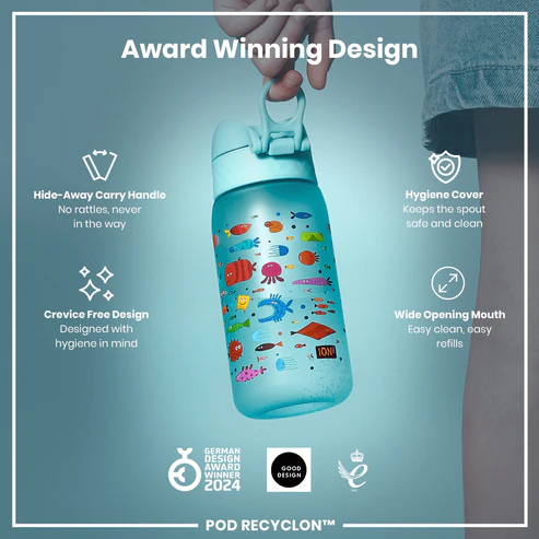 Ion8 Pod 350ml Waterbottle Fish