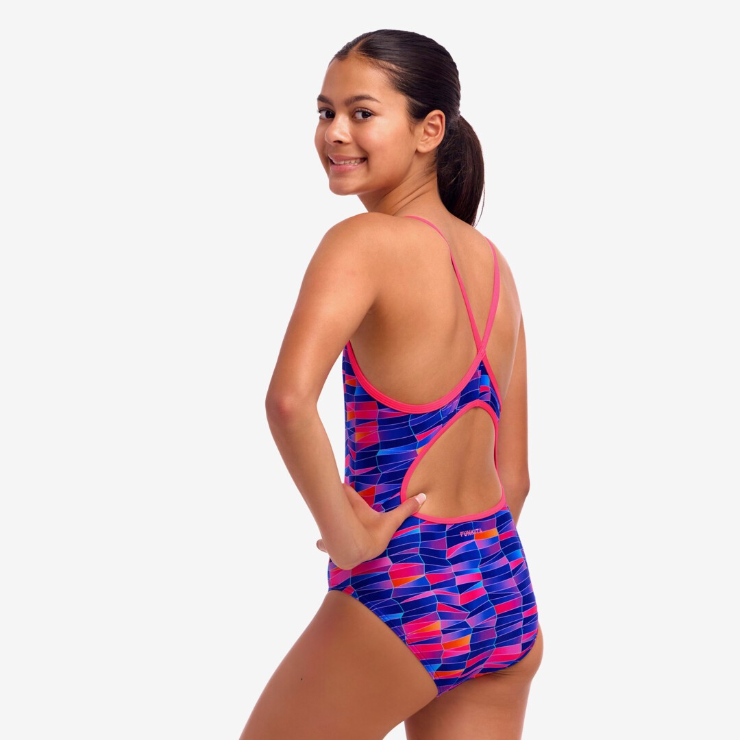 Funkita Girls Diamond Back One Piece Warped Waves