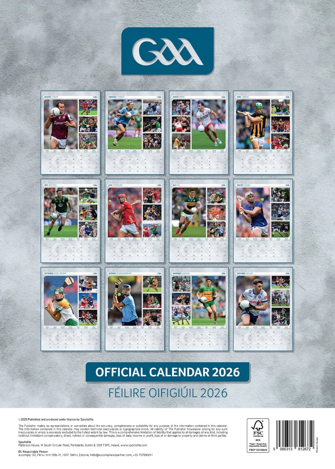 GAA 2026 A3 Calendar