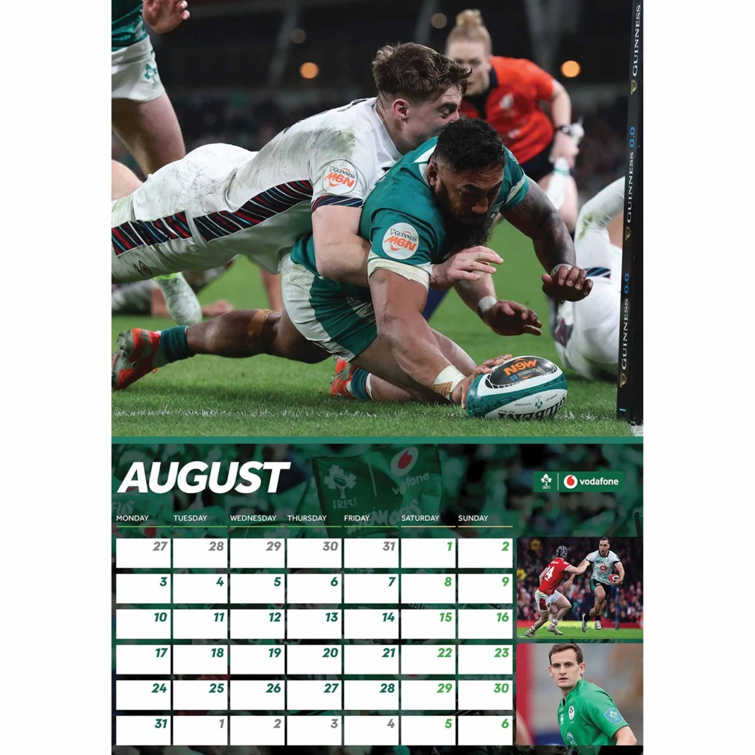 Irish Rugby 2026 A3 Calendar