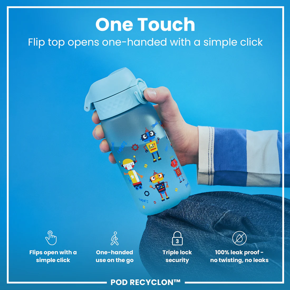 Ion8 Pod 350ml Waterbottle Robots