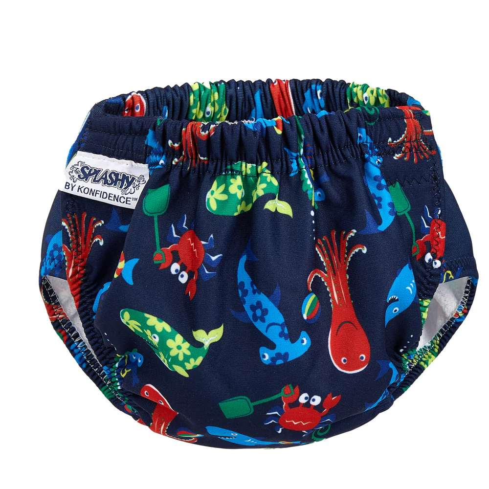 Konfidence Aqua Nappy Sea Friends