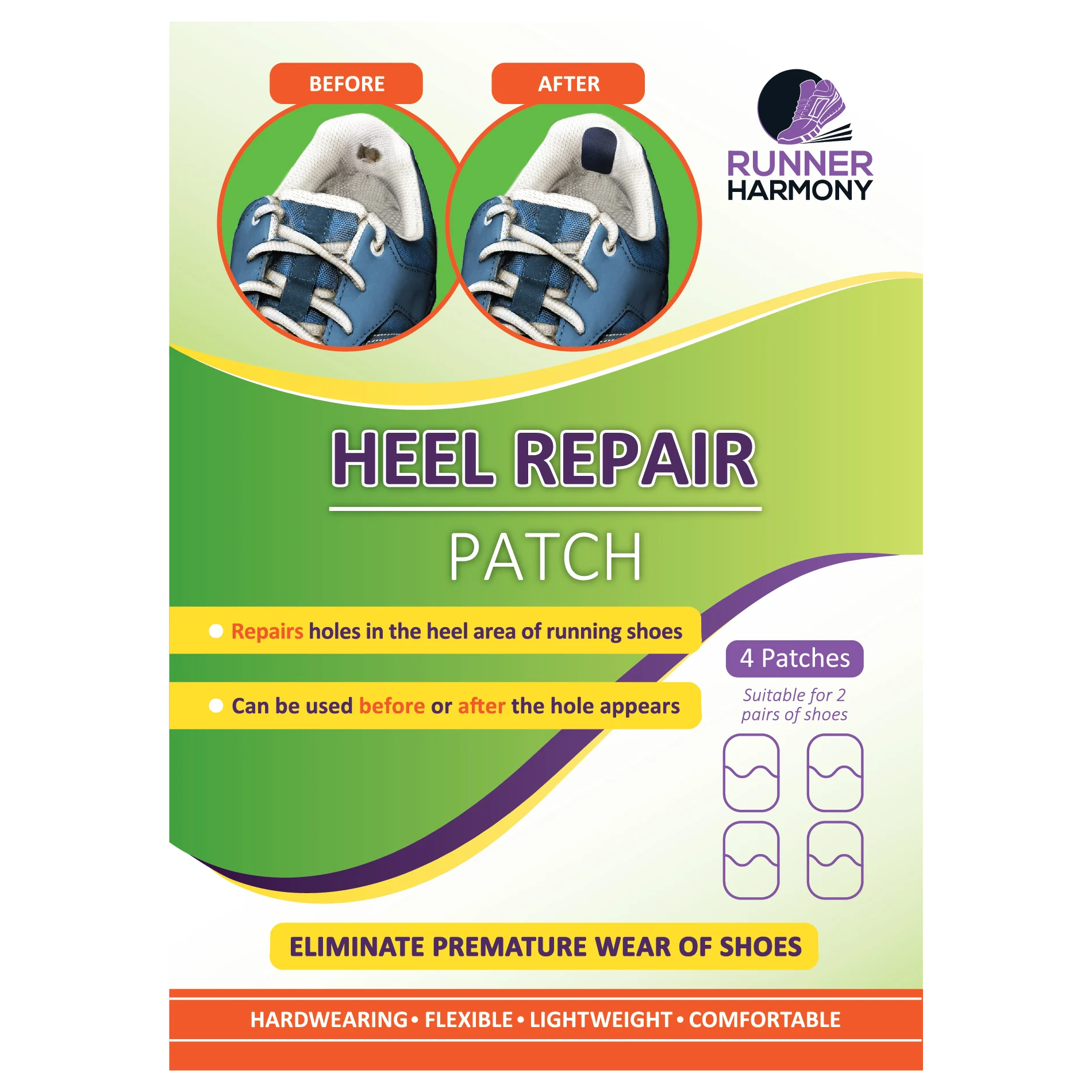 Runner Harmony Heel Repair Patch