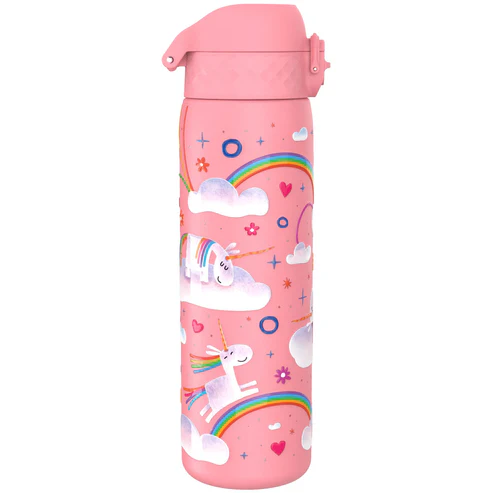 Ion8 Slim 600ml Stainless Steel Unicorn Rainbow