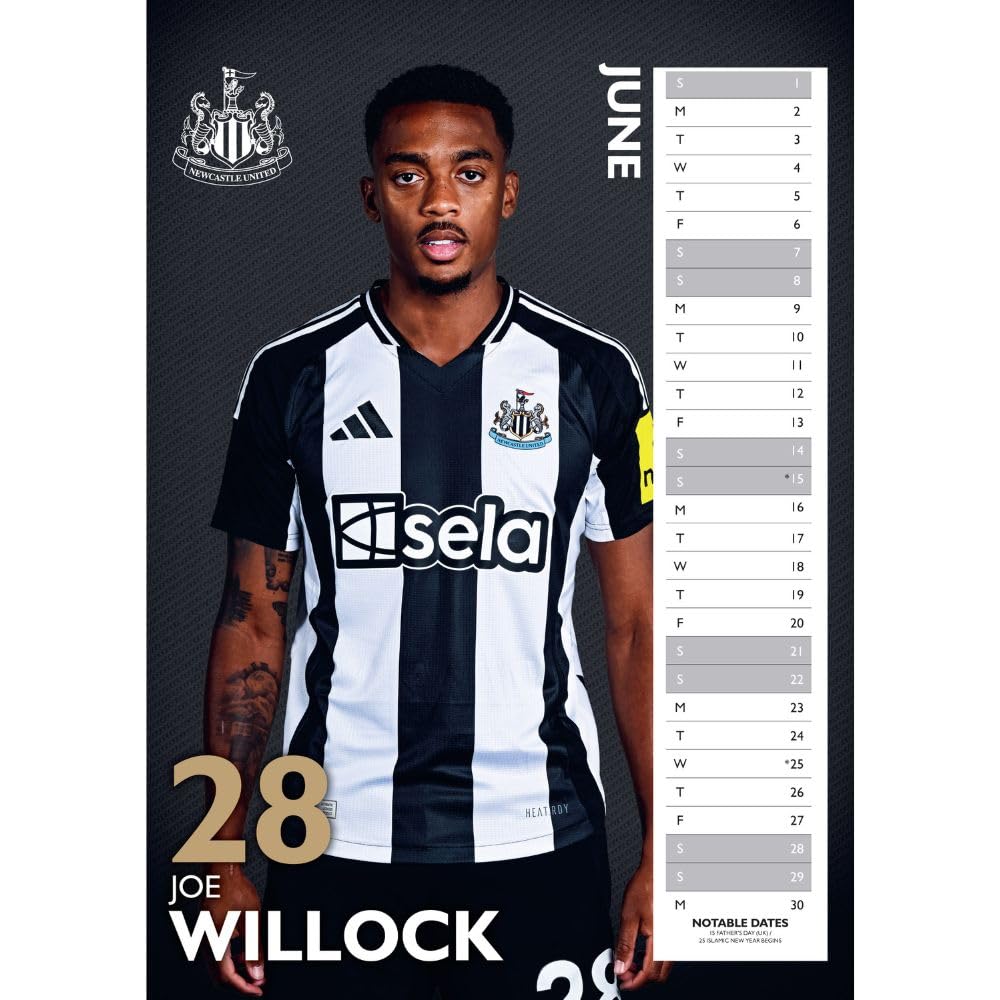 Newcastle United FC Calendar 2025