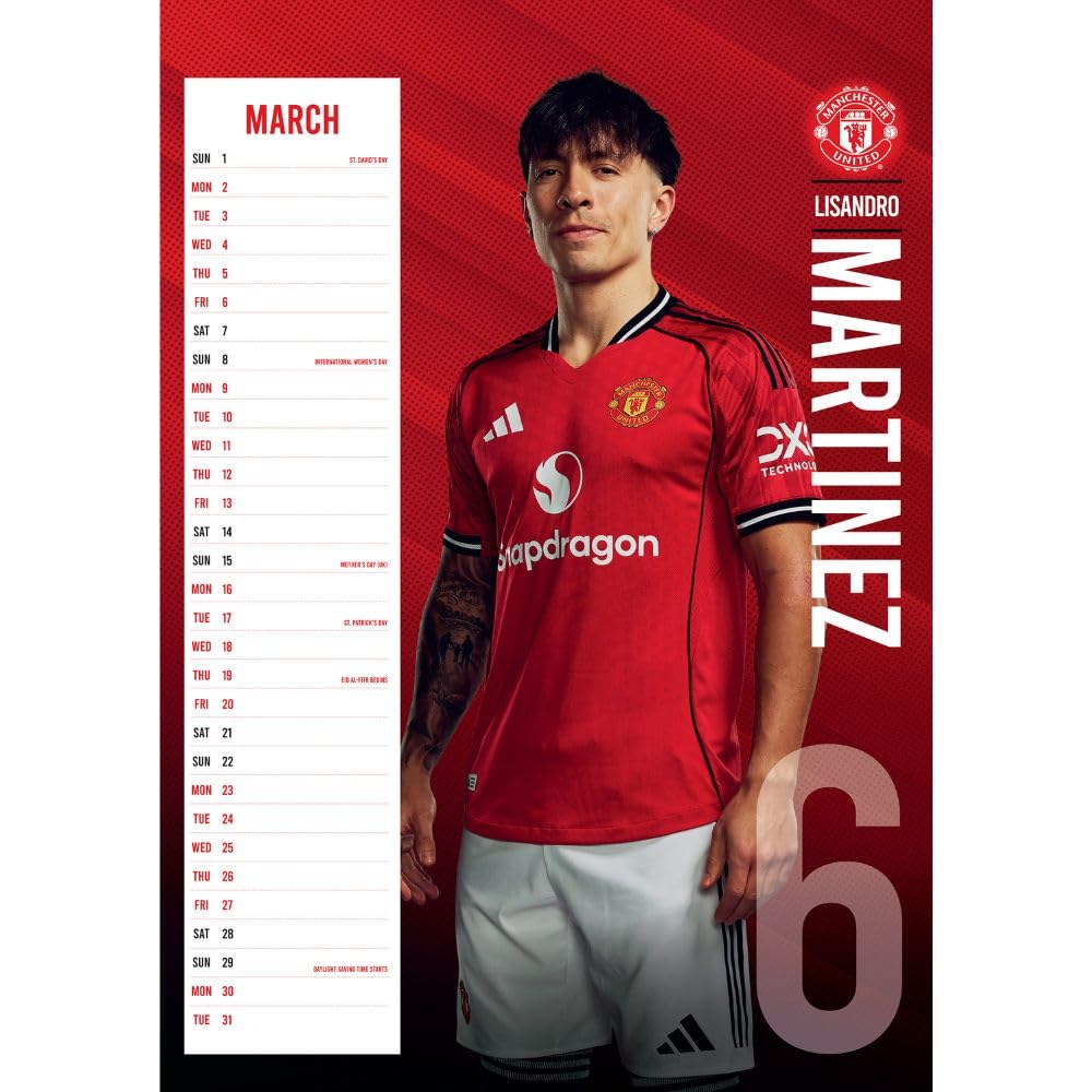 Manchester United FC 2026 A3 Calendar