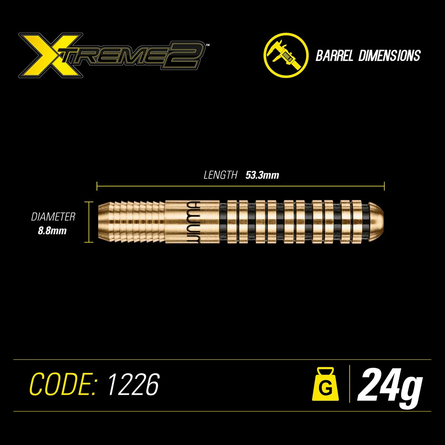 Winmau Xtreme 2 Brass Dart