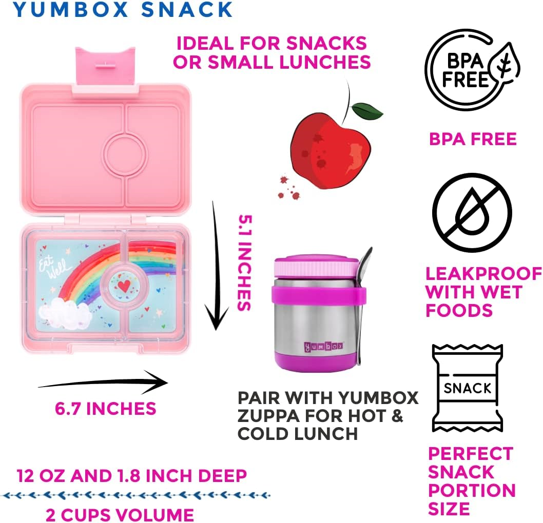 Yumbox Bento Pink Rainbow 3 Compart